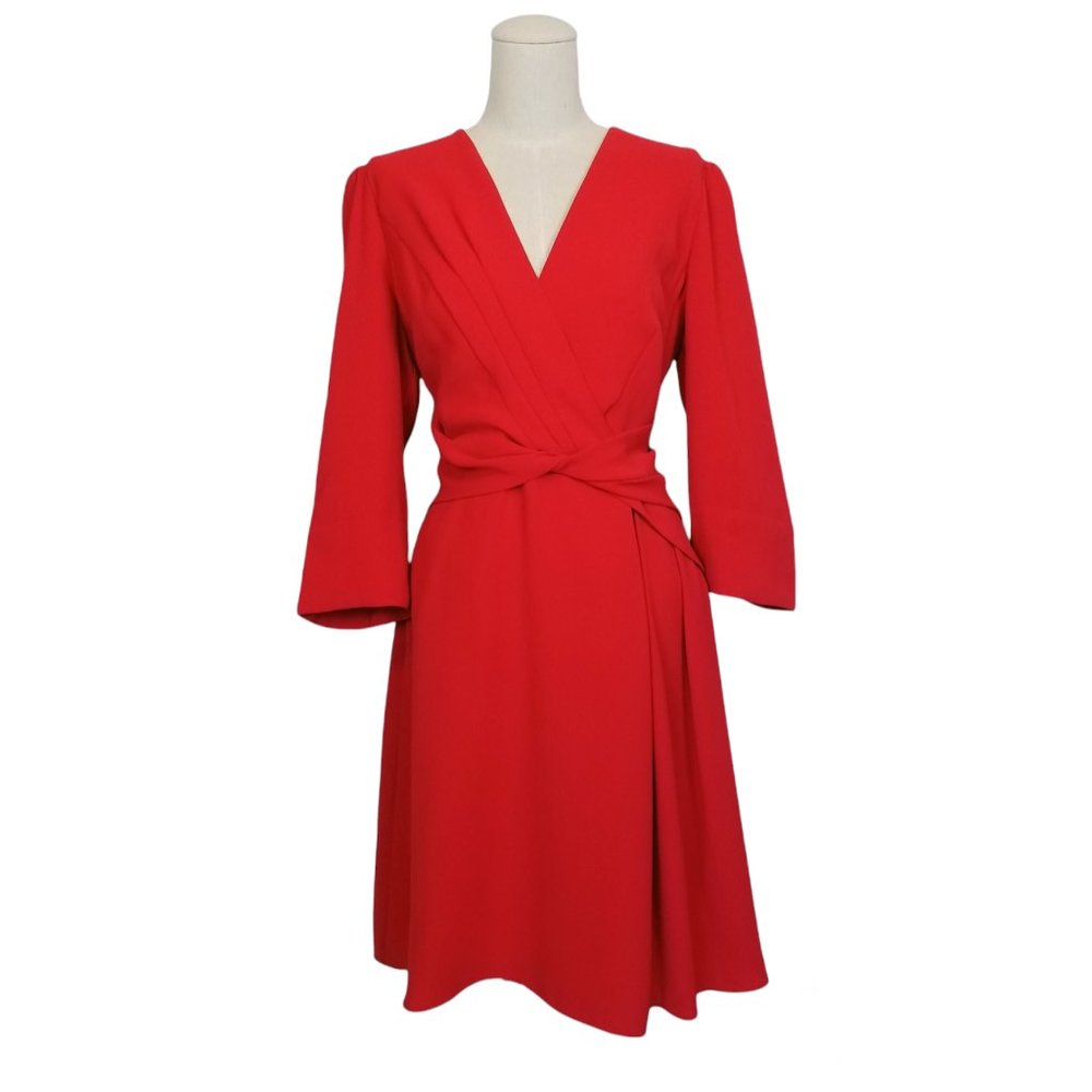 Karen Millen Red Asymmetrical Wrap Dress